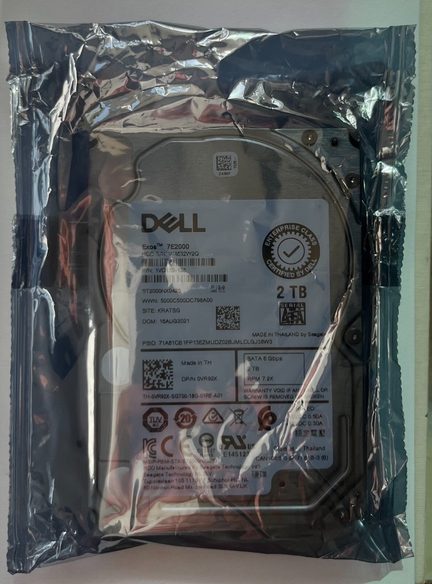 VR92X DELL SEAGATE ST2000NX0423 2TB 6G 7.2K HD 3.5'' SATA 0VR92X