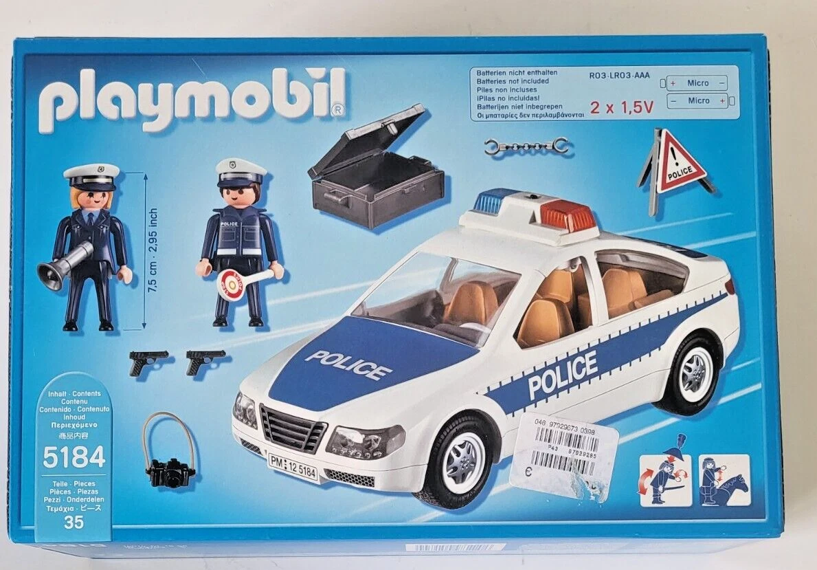 Voiture Police Playmobil City Action PLAYMOBIL CITY ACTION Voiture de police lumières clignotantes réf 5184 dès 4 ans | eBay
