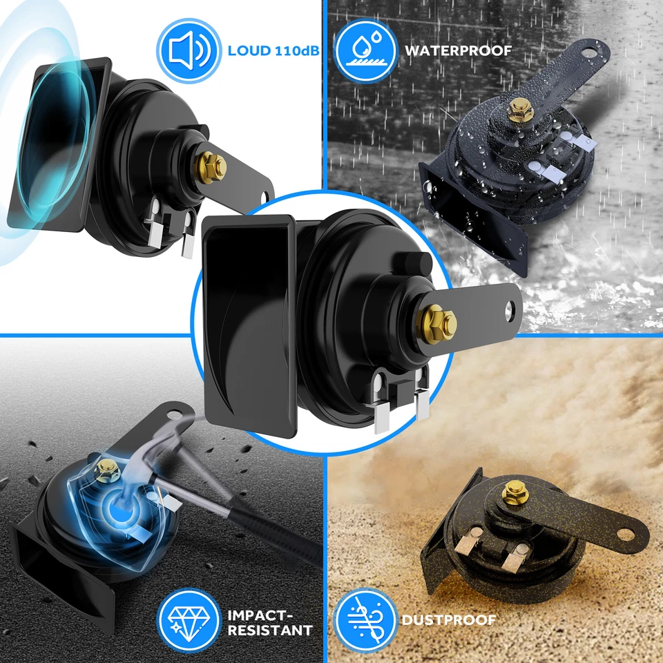 UTV Turn Signal Kit w/ 110D Horn Street Legal Universal for Polaris Ranger RZR - Image 3 of 4