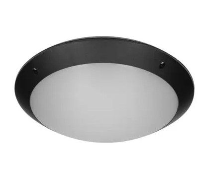 12W LED RUNDE SCHOTT AUSSENARMATUR, IP66, SCHWARZ, 1080 LUMEN