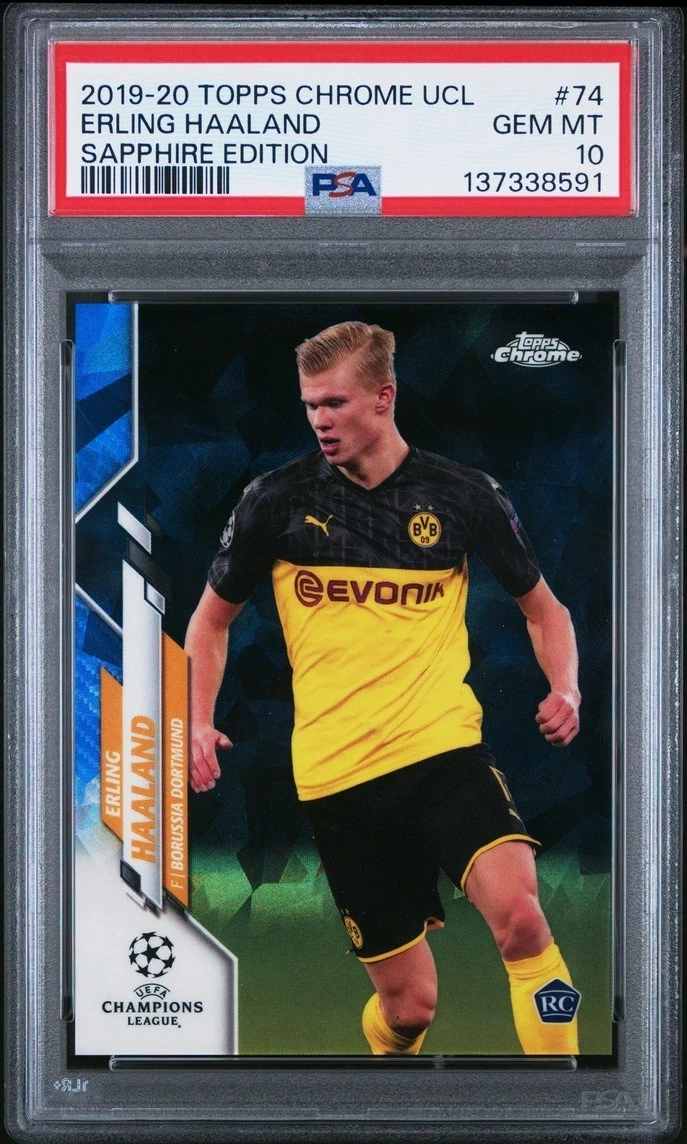 メイソン・マウント　topps chrome 2019-20 RCパラレルカード 2019-20 Topps Chrome UCL Sapphire Edition Erling Haaland #74 for