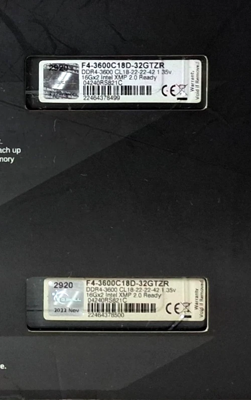 G. SKILL TridentZ RGB Series 32GB (2 x 16GB) PC4-28800 DDR4 3600Mhz CL18 Tested - Image 4 of 4