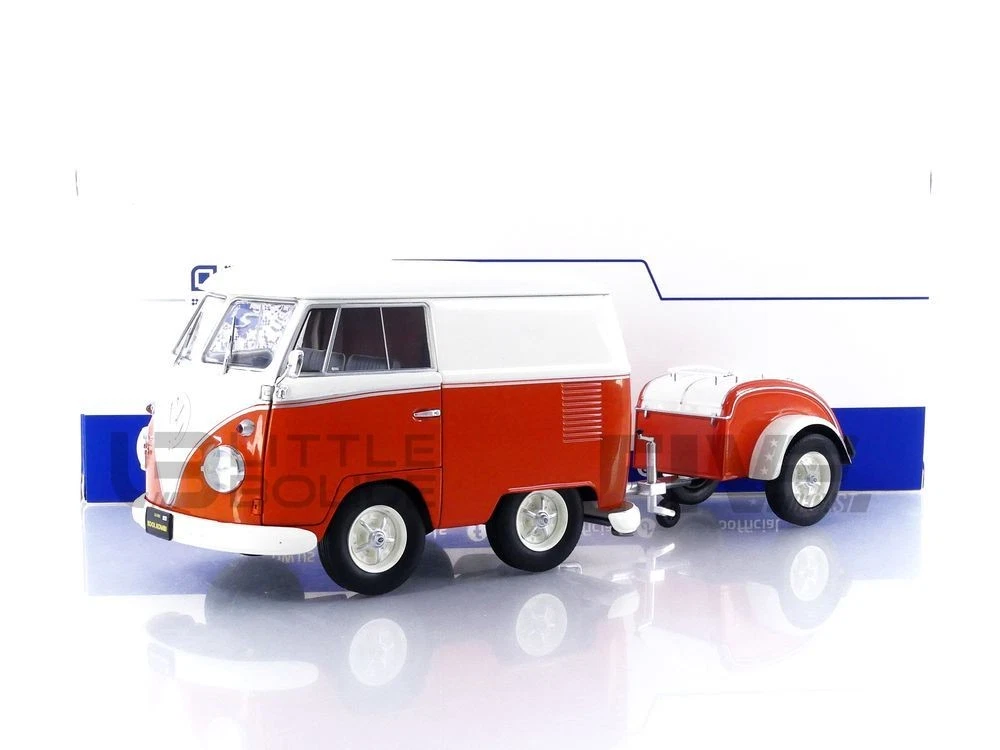 Modellauto VW T1 Kool Kombi Ghosthunters Flower Power hellblau grün 1:18 Solido bei