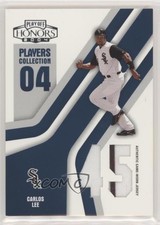 2004 Playoff Honors Blue Die-Cut Jersey Number Jerseys 17/250 Carlos Lee 0v1