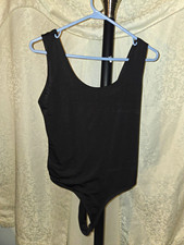 Fashion Nova black sleeveless scoop neck bodysuit