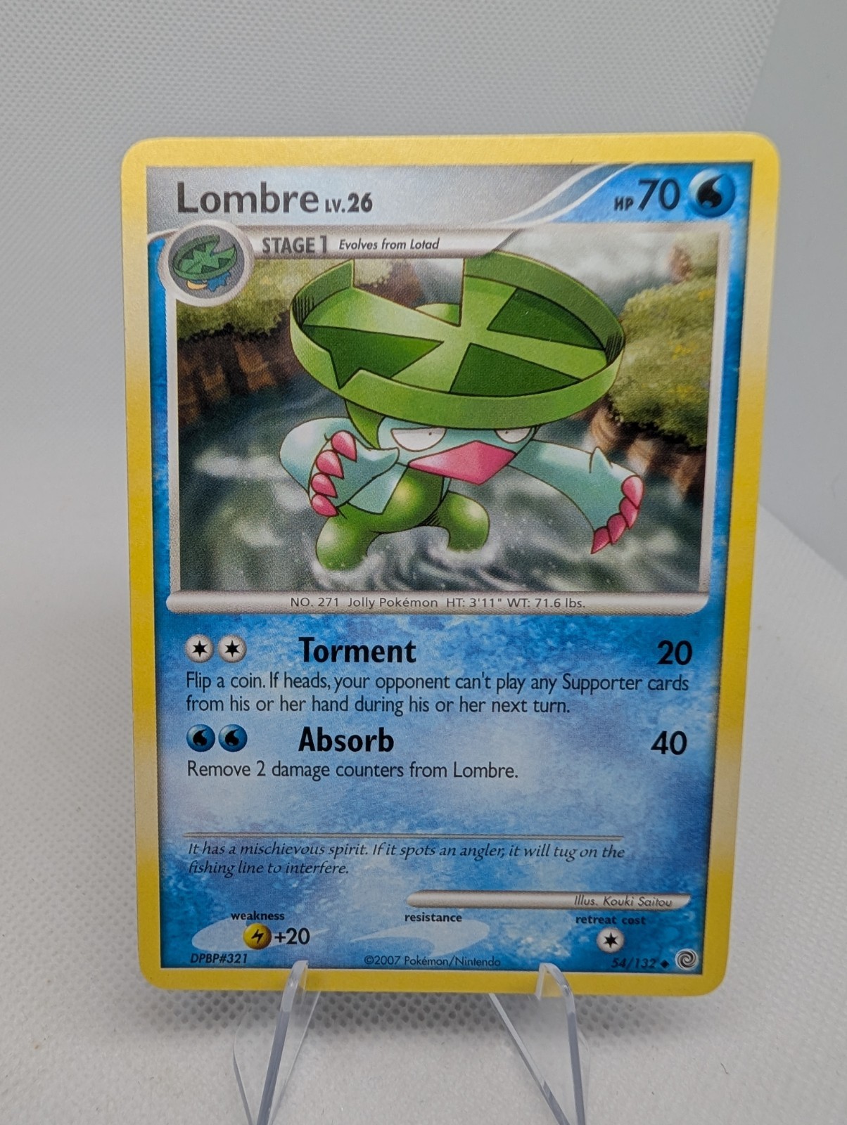Lombre - 54/132 - Uncommon Secret Wonders 2007 Pokemon TCG Card - LP