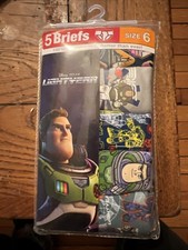 Disney Pixar Buzz Lightyear 5 Boys Briefs Size 6 New in Package