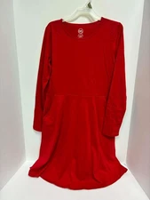 Wonder Nation Red Dress Girls long sleeve w/pocket XL 14-16 NWT