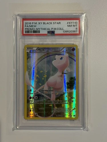 2016 Pokemon TCG XY Mythical Collection Mew Promo XY110 PSA 8 Foil Black Star