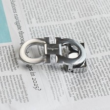 Salvatore Ferragamo Men's Belt Buckle, for 1.38 "Wide Leather Belts -Silver