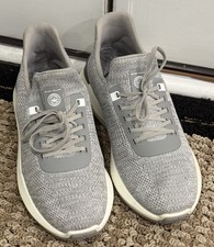 Peter Millar Hyperlight Apollo Gray Ivory Knit Slip On Shoes Sneakers Mens 8.5