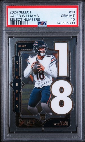 PSA 10 2024 Panini Select - Select Numbers Caleb Williams #19 (RC) Bears GEM