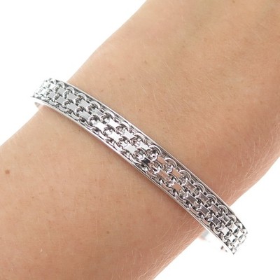CHATEAU D'ARGENT 925 Sterling Vintage Italy Bismark Link Adjustable Bracelet 7''