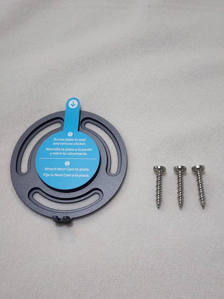 Nest Camera Wall Plate w/Screws For Nest Indoor OEM - Gray NEW - Image 2 of 4