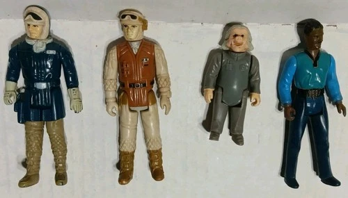 Star Wars VTG 1980 ESB Action Figure Lot Of 4: Hoth Han,Soldier, Lando& Ugnaught