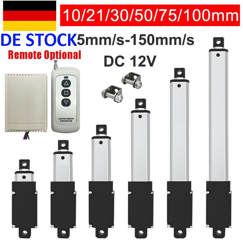 10mm-100mm Attuatore lineare DC 12V 6.4N 32N 188N Motore elettrico Lifting Sofa