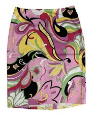 Vintage Juan Carlos Pinera Multicolor Skirt Made In USA Size Petite