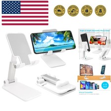 Cell Phone Stand, Folding Desktop Phone Stand, Angle Height Adjustable Mobile...