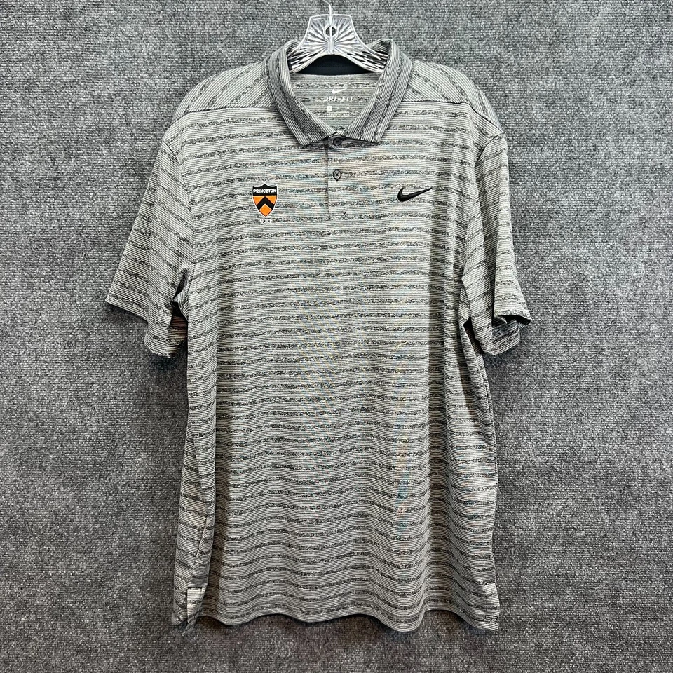 Camisa Polo Princeton Tigers Princeton Golf Nike Dri-Fit Rayas | Gris | SS | XL Foto 4 de 4