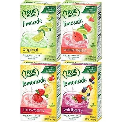 True Citrus Drink Mix 4 Pack Strawberry Lemonade Wildberry Limeade