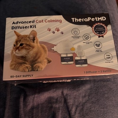 TheraPetMD Advanced Cat Calming Diffuser Kit 60 Day Supply 1 Diffuser 2 Refills