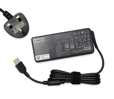 NEU ORIGINAL LENOVO LAPTOP LADEGERÄT RECHTECKIGE SPITZE 20 V - 4,5 A 90 W & Netzkabel