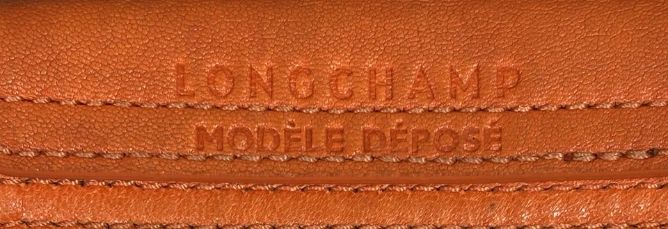 Longchamp Modele Depose  Crossbody Bag Leather Orange Cognac Silver Hardware - Image 4 of 4