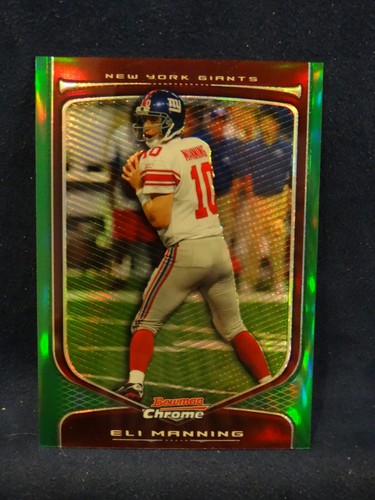 Eli Manning [Green Refractor] #3 2009 Bowman Chrome card