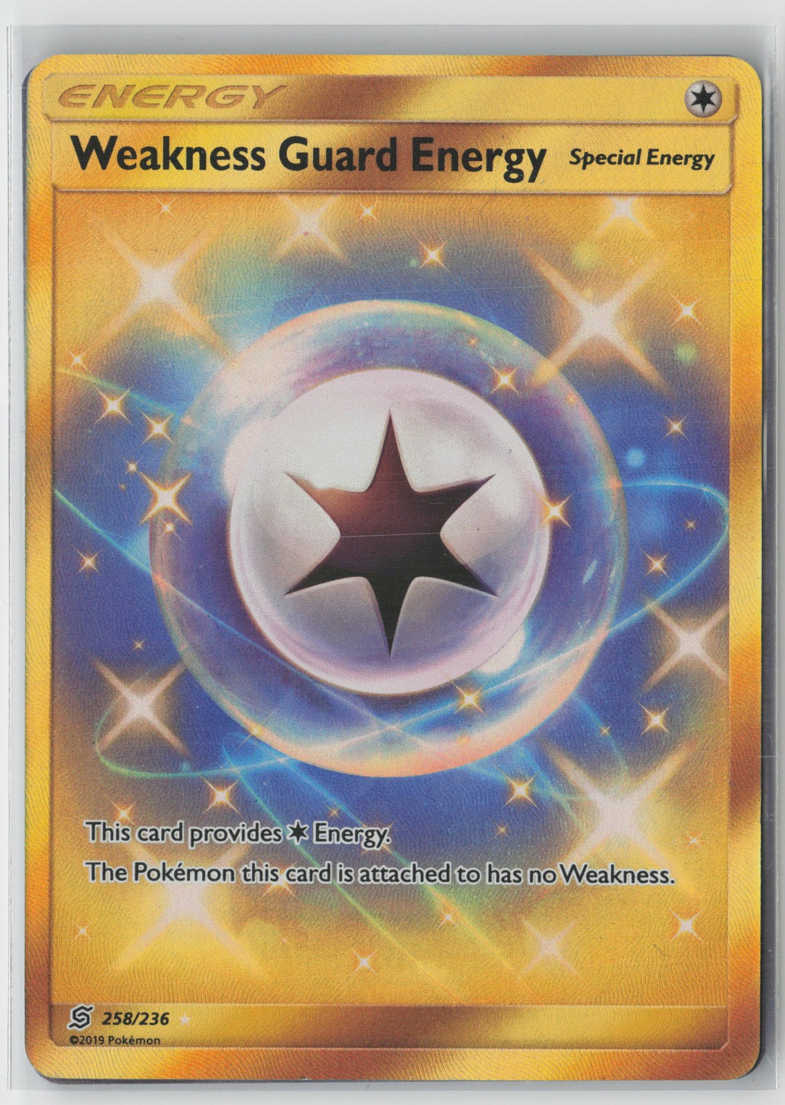 Weakness Guard Energy (Secret) Secret Rare SM - Unified Minds 258/236 NM