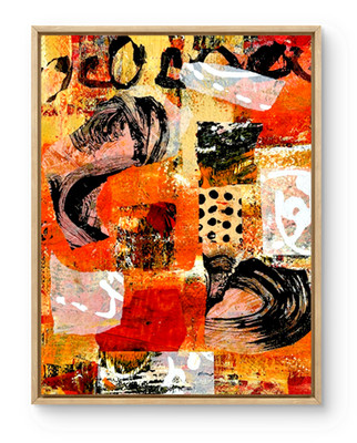 Abstract Art ''In Harmony'' Original Acrylic 11x14 inch Painting on Gallery Paper