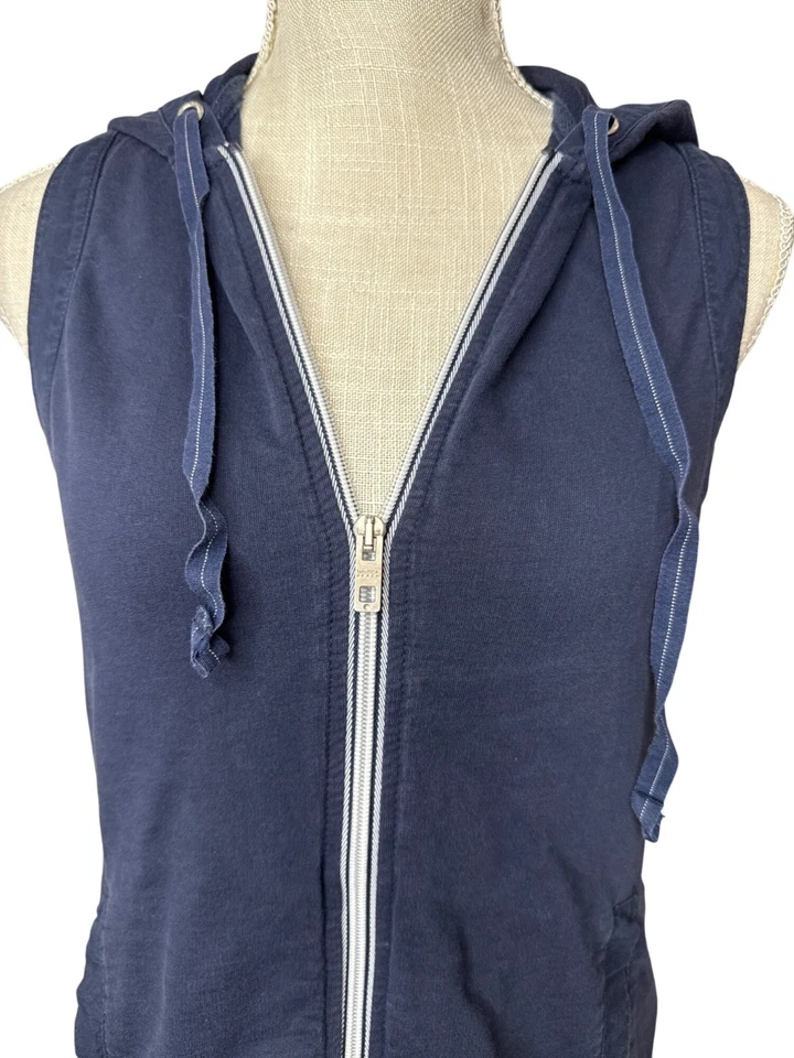 Nautica Mujer Azul Marino Sin Mangas Sudadera con Capucha Playa Traje de Baño Encubrimiento Talla S Foto 2 de 4