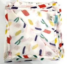 Tiny Twinkle Baby Swaddle Blanket Large Bright Colors  40x43 Soft Cotton