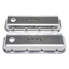 Edelbrock Engine Valve Cover Set 4275 Elite Ii Polished Aluminum Short For Bbc Edelbrock Engine Valve Cover Set 4275 Elite Ii Polished Aluminum Short For Bbc