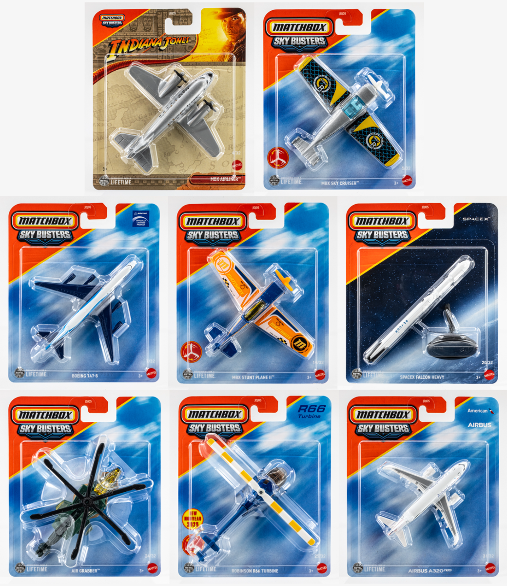Matchbox Sky Busters – Aeroplano A Sorpresa | Veicoli Con Ruote E Eliche Mobili | Giocattolo 3+ Anni
