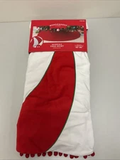 Wondershop Reversible Mini Christmas Tree Skirt Candy Cane Swirl & Red 16"