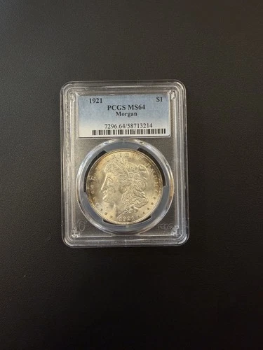1921 S Morgan Silver Dollar $1 PCGS MS 64