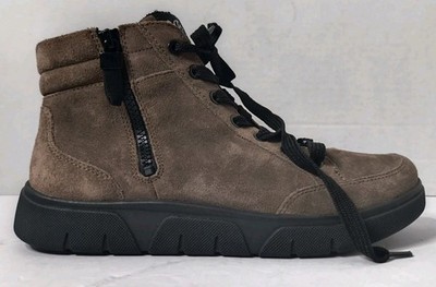 NEW! Ara Rom High Soft Women's Suede Leather Sneaker Shoes Size 6.5