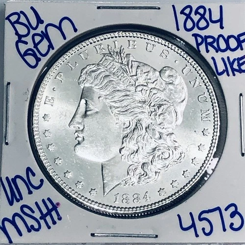 1884 BU UNCIRCULATED MORGAN SILVER DOLLAR AUTHENTIC U.S. MINT FREE SHIPPING 4573