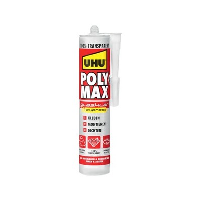 1K-Hybrid-Polymer POLY MAX EXPRESS glasklar 300 g Kartusche UHU 12 Stk
