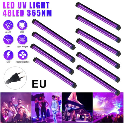 1-20stk LED UV Schwarzlicht Strahler Flutlicht Partylicht Bühnendekoration Licht