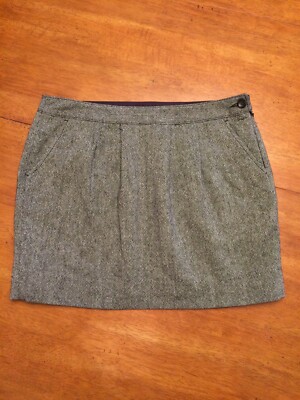 Old Navy Lined Wool Mini Pencil Skirt With Front Pockets, Black