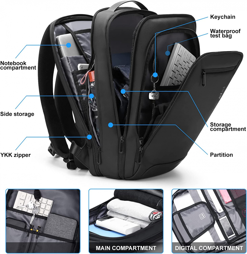 FENRUIEN 15.6 Inch Laptop Backpack for Men Business Lightweight