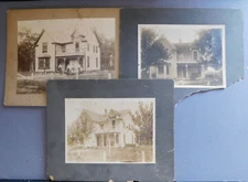 3 Vintage Photos: B T Vickrey Home & Family - Stover, MO - BT Mollie Kyle Anita