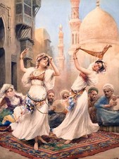 DANCING F. Fabbi girls woman Tile Mural Kitchen Wall Backsplash Marble Ceramic