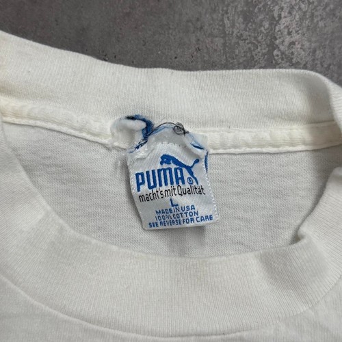 rare vintage 80s puma eintracht frankfort logo futbol tshirt large soccer white - Picture 6 of 6