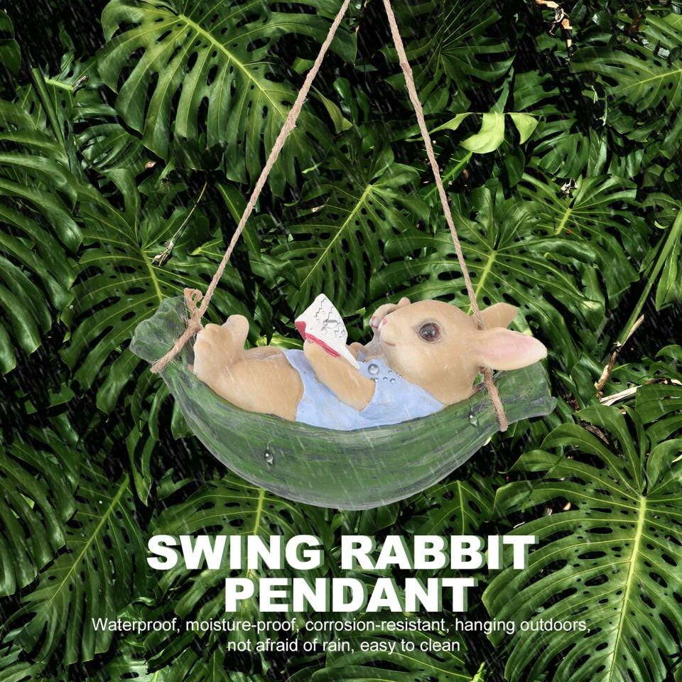 Kaninchen Figuren Für Kid Harz Harz Figur Garten Fee Ornamente eBay.de