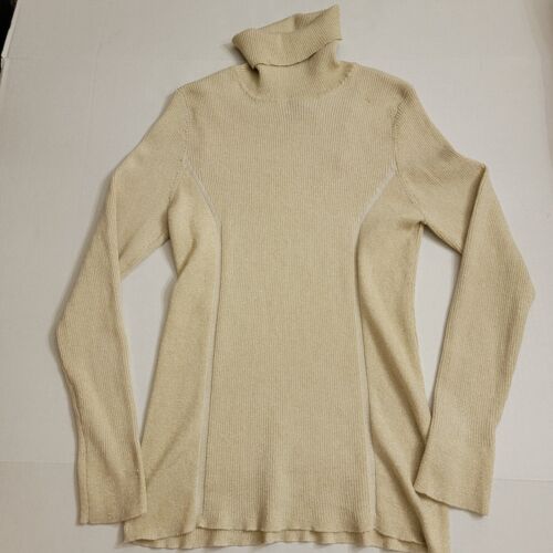 Ashley Stewart Gold Ribbed Long Sleeve 