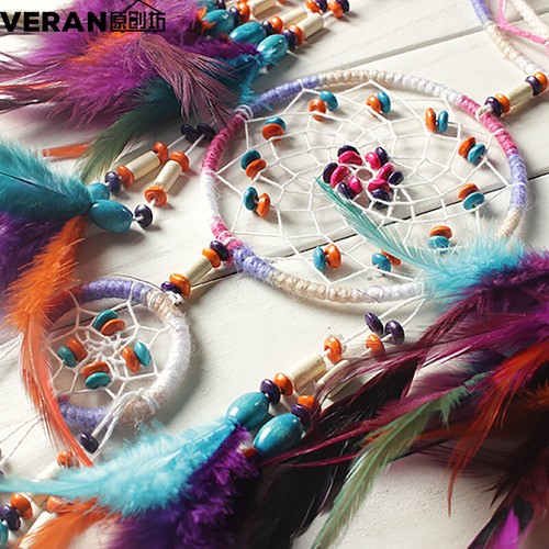 Large Multi Rainbow Catcher Indian Dreamcatcher Home Bedroom Hanging Decoration - Picture 4 of 7