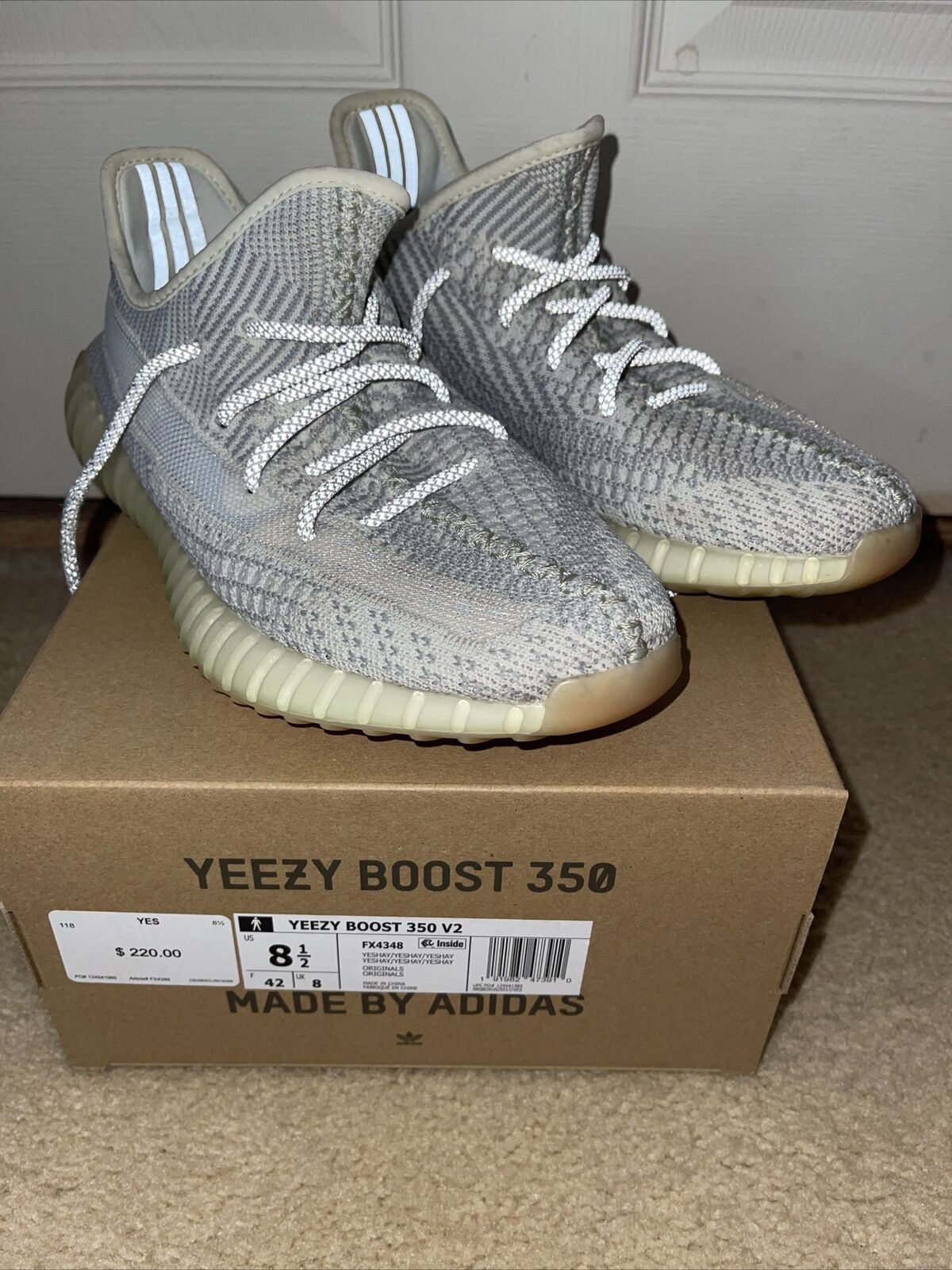 adidas YEEZY BOOST 350 V2 Non-Reflective FX4348 Men&#039;s 8.5 w/ Box | eBay