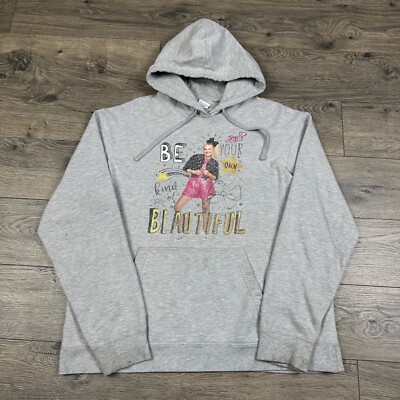 Jojo Siwa Sweatshirt Adult Large Gray Hoodie Be Your Own Kind of Beautiful Nick